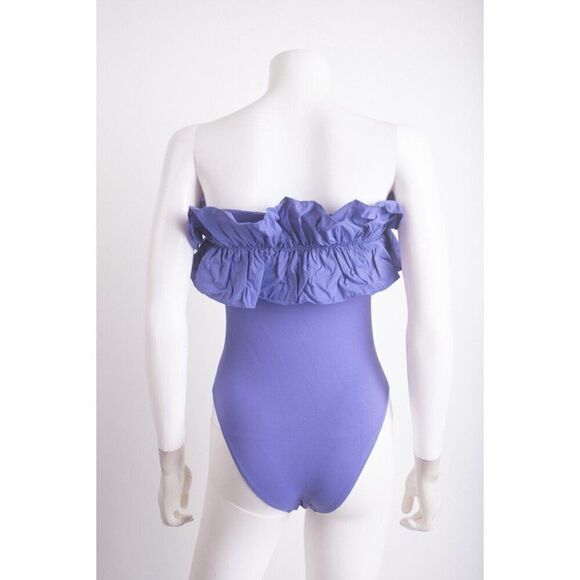 Zara Womens Swim Bathing Suit One Piece Ruffle Purple XS X-Small 2856/046 NWOT - Picture 5 of 6